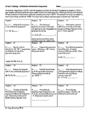 Circuit Training - Arithmetic & Geometric Sequences (algebra)