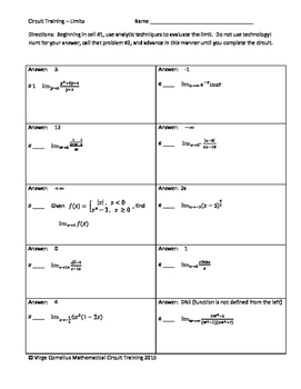 Preview of Circuit Training - Calculus Starter Set