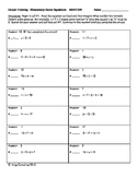 Circuit Training - Solving Linear Equations (elementary)