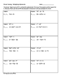 Circuit Training - Multiplying Polynomials (algebra)