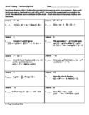 Circuit Training - Operations with Functions (algebra)