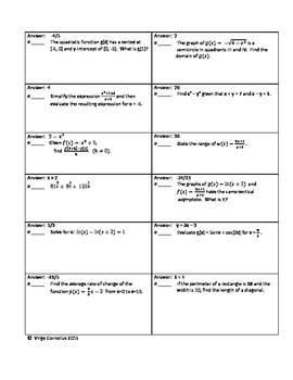 Circuit Training Precal Trig Review For Ap Calculus No Calculator