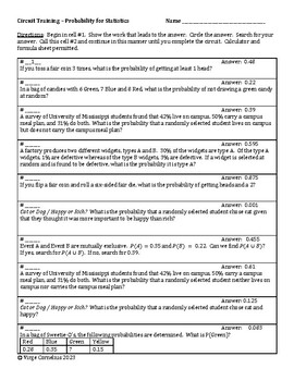 Preview of Circuit Training -- Probability for Statistics (Statistics)