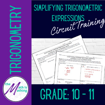 Preview of Circuit Training: Simplifying Trigonometric Expressions