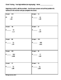 Circuit Training - Two-Digit Addition (no regrouping)