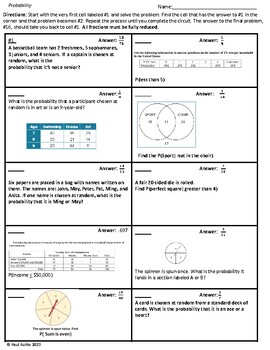 Preview of Circuit on Probability Review. Good SAT / ACT practice.