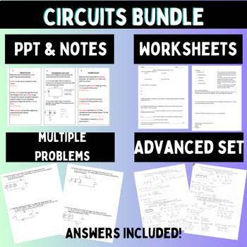 Preview of Circuits Bundle (PPT, Practice Problems, and Answers)