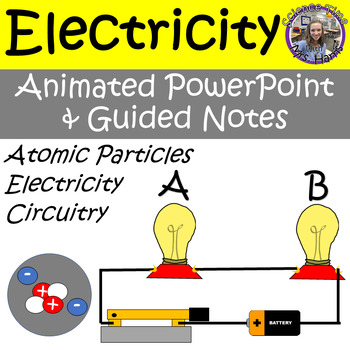 Preview of Circuits (Electricity, Atomic Particles...) Animated PowerPoint and Guided Notes