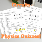 Circuits Physics Quiz Bundle, Retakes, & Key Included!