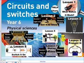Preview of Circuits & Switches: Year 6 (Primary Connections Science unit) WHOLE TERM DONE!