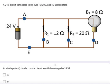 Preview of Circuits and Electricity Test on Google Forms