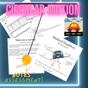 Preview of Circular Motion - Centripetal acceleration & force: Notes, Formulas, Practice