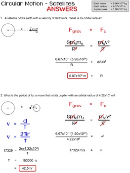 Circular And Satellite Motion Speed And Velocity Worksheet Answers 81+ Pages Explanation [810kb] - Updated 