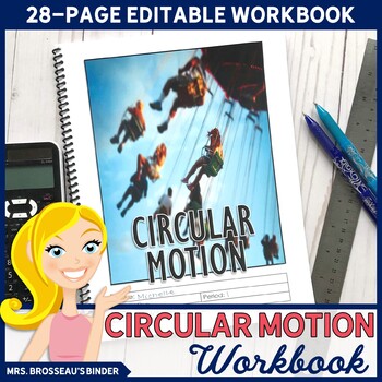 Preview of Circular Motion Workbook | Centripetal Acceleration & Force, Physics Notes