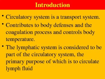 Preview of Circulatory System - 4th - 9TH and Phlebotomy