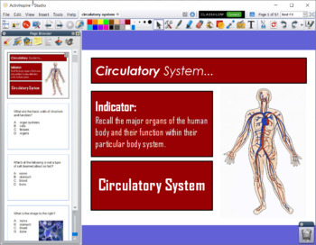 Preview of Circulatory System - Flipchart Presentation