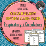 Circulatory System and Respiratory System Vocabulary Game 