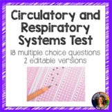 Circulatory and Respiratory Systems test
