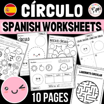 Preview of Círculo - Free 2D Shapes Worksheets Activity in Spanish - Formas 2D