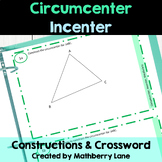 Circumcenter and Incenter Practice Constructions Crossword