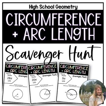 Preview of Circumference and Arc Length - High School Geometry Scavenger Hunt