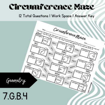 Preview of Circumference of a Circle | Maze