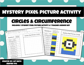 Preview of Circumference Mystery Pixel Picture Activity
