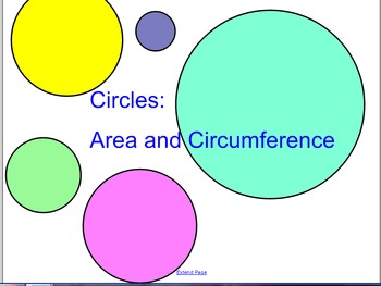 Preview of Circumference and Area
