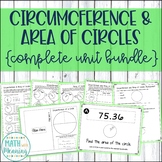 Circumference and Area of Circles Complete Unit Bundle - 7