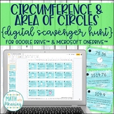 Circumference and Area of Circles DIGITAL Scavenger Hunt D