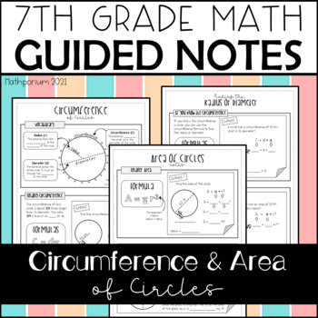 Preview of Circumference and Area of Circles Guided Notes