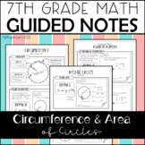 Circumference and Area of Circles Guided Notes
