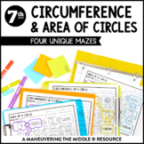 Circumference & Area of Circles Activity | Circles Practice Mazes