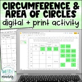 Circumference and Area of Circles Missing Measurement Digi