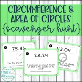 Circumference and Area of Circles Scavenger Hunt Activity 