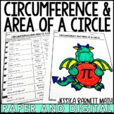 Circumference and Area of a Circle Activity Coloring Works