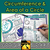 Circumference and Area of a Circle Doodle Notes