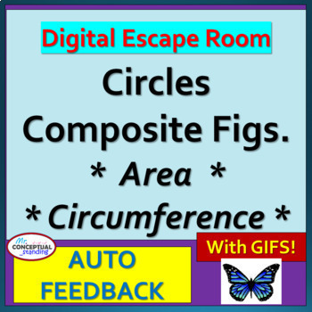 Preview of Circumference and Area of a Circle and Composite Figures | DIGITAL ESCAPE ROOM