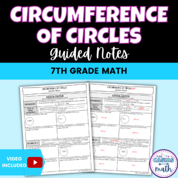 Preview of Circumference of Circles Guided Notes Lesson