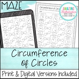 Circumference of Circles Worksheet - Maze Activity