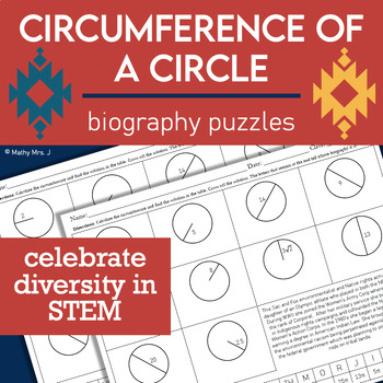 Preview of Circumference of a Circle - Indigenous Peoples Biography Worksheets Activity