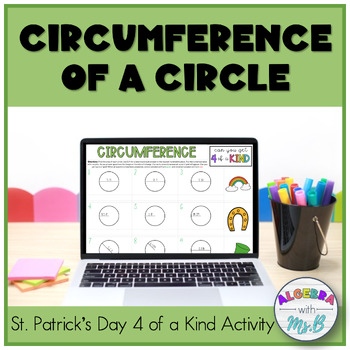 Preview of Circumference of a Circle St. Patrick's Day Digital Activity