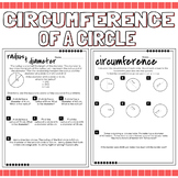Circumference of a Circle Worksheets & Task Cards {7th Gra