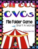 Circus CVC Short A Words Literacy File Folder Game Freebie