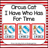 Circus Cat Math Telling Time Game