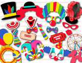Circus Clown Photo Booth Props Circus Party Carnival Party