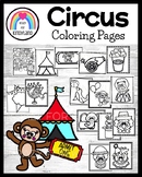 Circus Coloring Pages Center Activity - Clown, Ticket, Ten