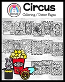 Circus Dauber Printable - Q-Tip Art Activity - Tent, Ticke