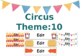 Circus Decor Theme- 10 Drawer Cart Labels