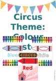 Circus Decor Theme- Colour Charts